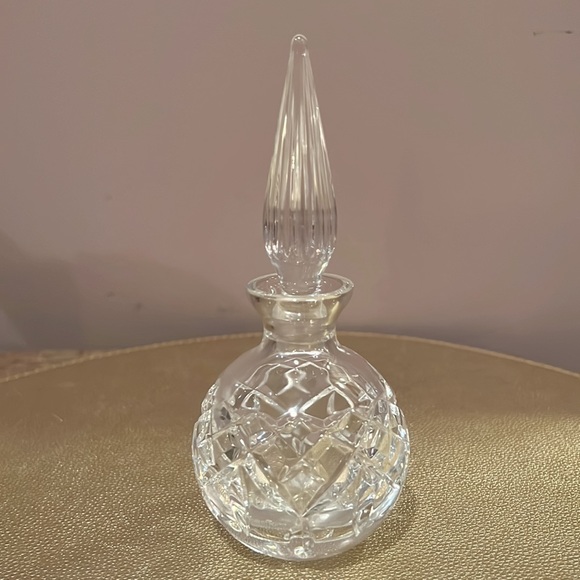 Waterford Crystal Lismore Round Perfume Bottle & Stopper Signed - Picture 2 of 15